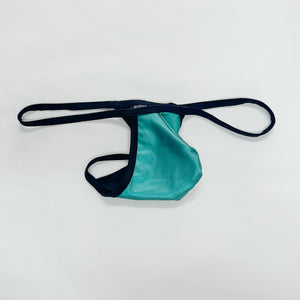 *GREEN LEATHER STRING THONG - DAÑO (CHICO) <br> OUTLET